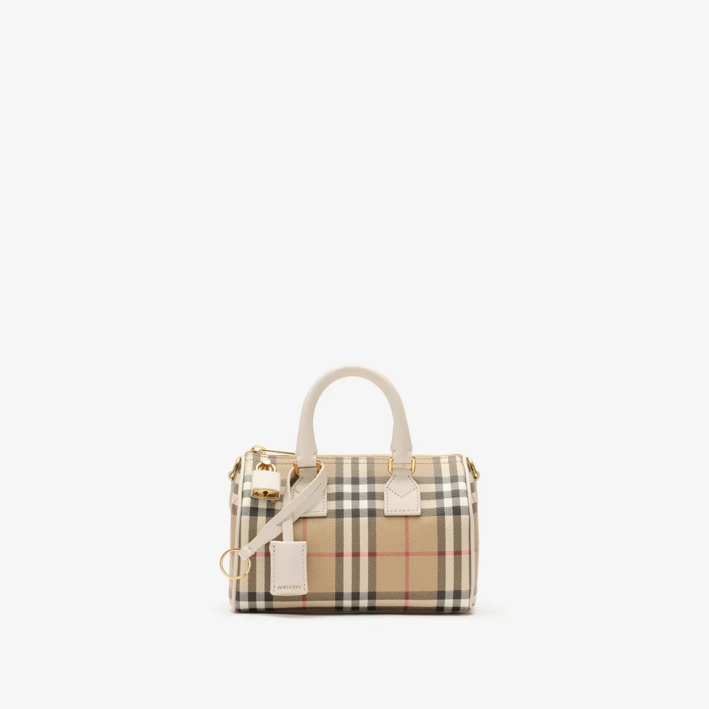 BURBERRY Mini Check Bowling Bag