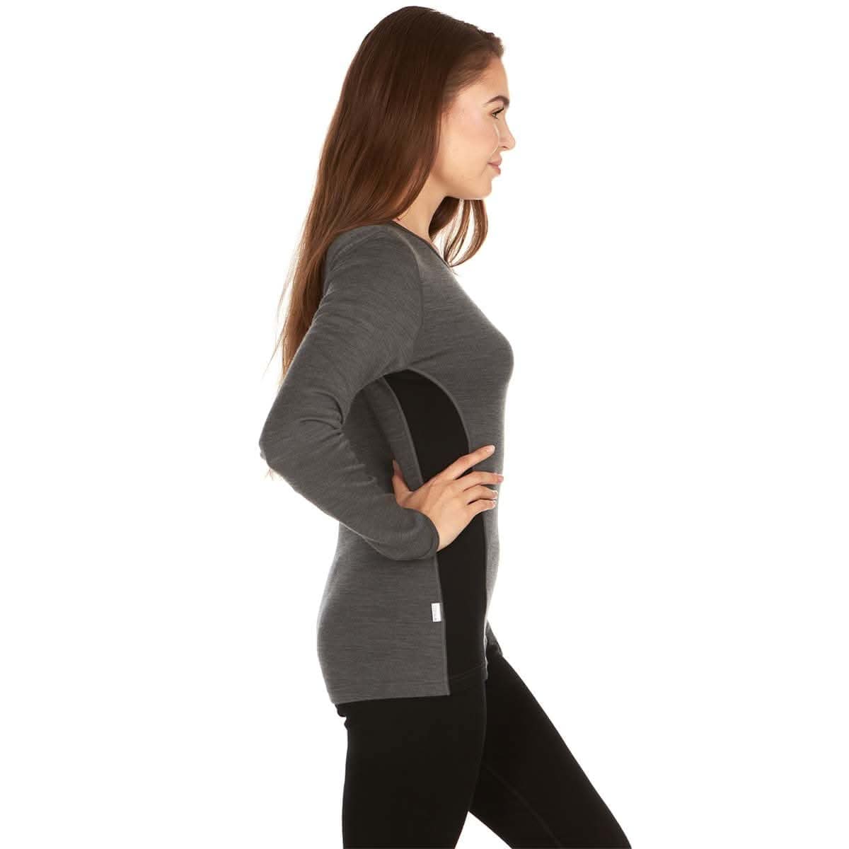 Midweight Women's Wool Crew Top -  100% Merino Wool